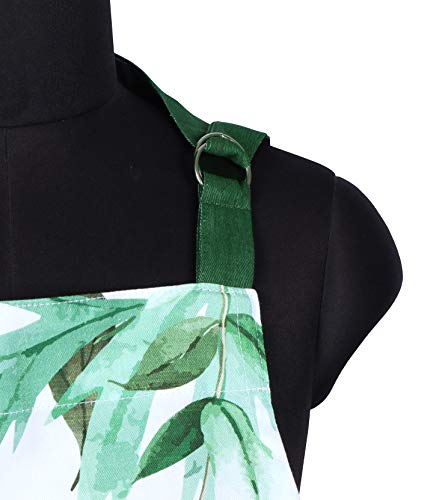 Cotton kitchen Aprons with Adjustable Strap & Waist Ties for Baking Cooking Gardening Spring Apron