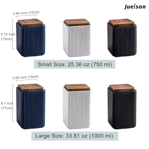Ceramic Storage Jars Modern Airtight Coffee Canisters With Lid (33.814 Fl Oz)
