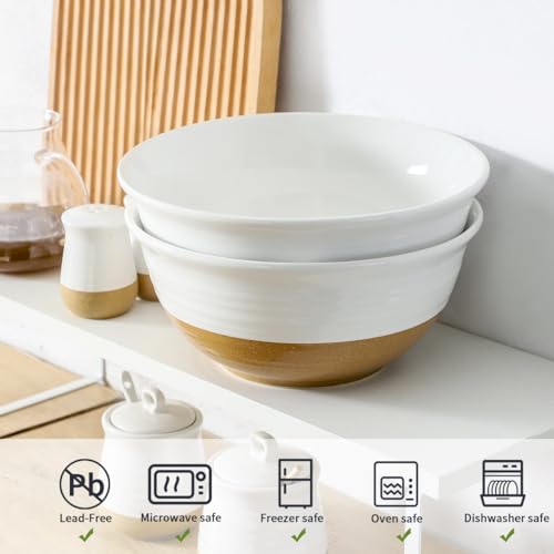 Large Ceramic Serving Bowls Set of 2 (2 Count)