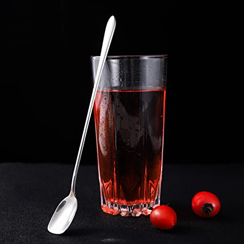Long Coffee Spoons Steel Set of 6 Stainless Coffee Stirrer Iced Cream Scoop Cocktail Mixing Spoons (6 Count)