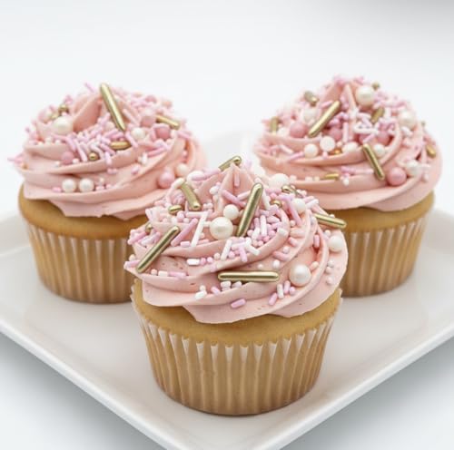 Sprinkles Edible Cake and Cupcake Sprinkles with Assorted Shapes and Sizes for Parties (4 Ounce)