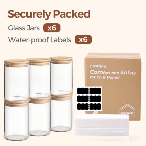 Glass Storage Containers with Lids 1 Qt (6 Count)