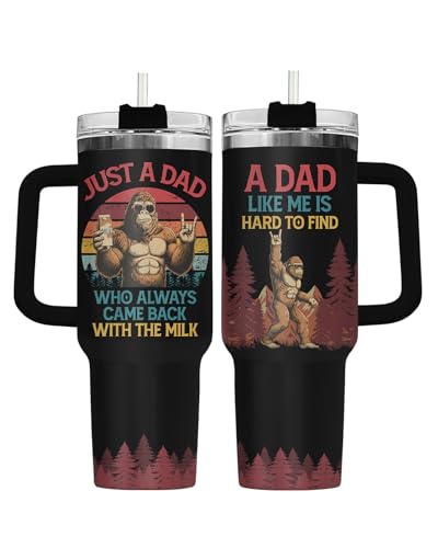 Bigfoot Sasquatch Dads 40 oz Tumbler with Handle