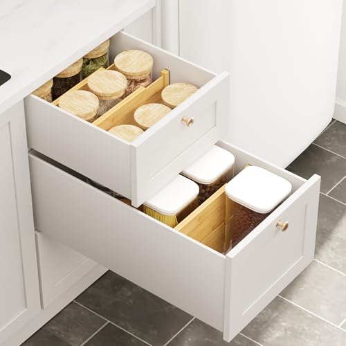 4" High Bamboo Drawer Dividers (4 Count)