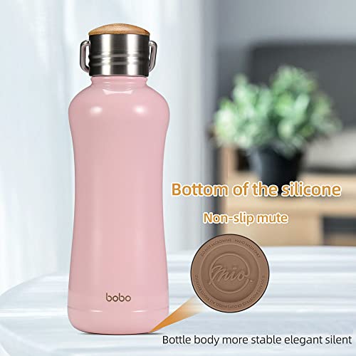 Mini Insulated Water Bottle With Bamboo Lid