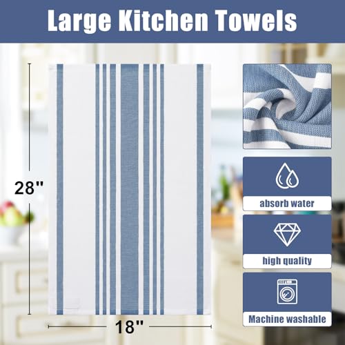 Premium Cotton Stripe Kitchen Towels 3 Pack (3 Count)