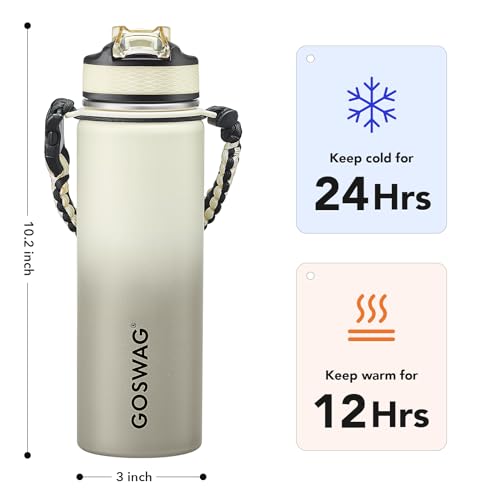 24oz Insulated Stainless Steel Travel Water Bottle