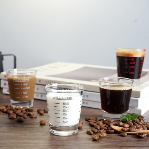 Shot Glasses Measuring cup Liquid Heavy Wine Glass Espresso Shot Glass 26 (2 Count)