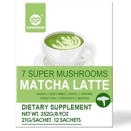 Mushroom Matcha Powder Latte Mix (7.4 Ounce)