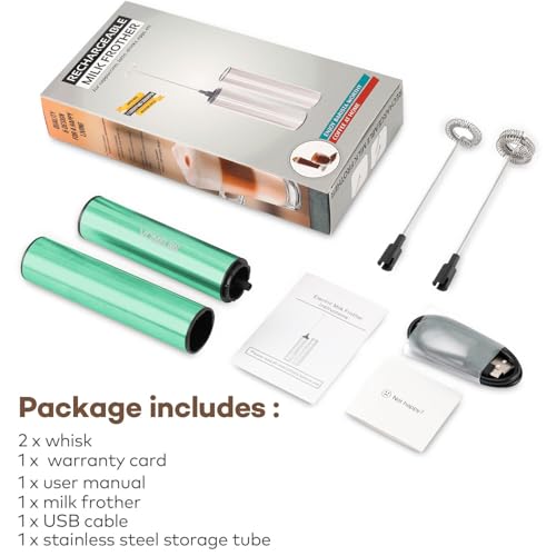Milk Frother Rechargeable Battery Operated Frother for Coffee