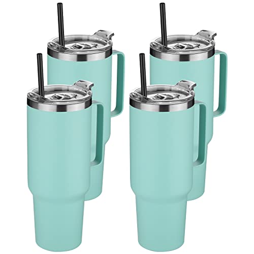 40 oz Stainless Steel Tumbler with Handle (4 Count)