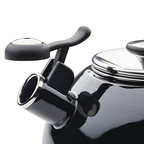 Enamel on Steel Whistling Induction Teakettle