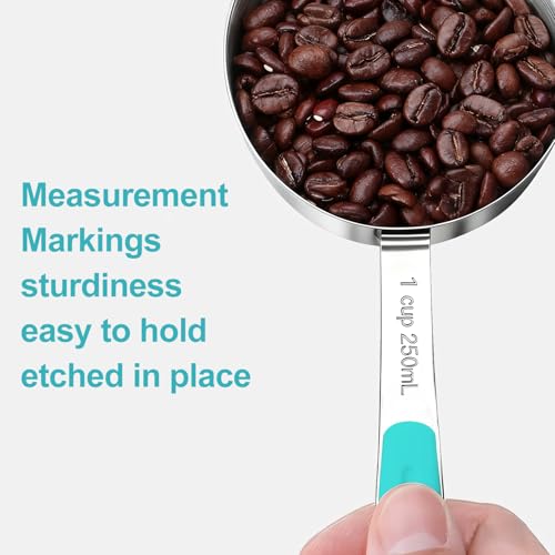 Measuring Cups and Spoons Set Stainless Steel 10 Piece for Cooking and Baking (10 Count)