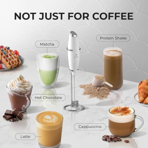 Powerful Milk Frother Wand With Duracell Batteries