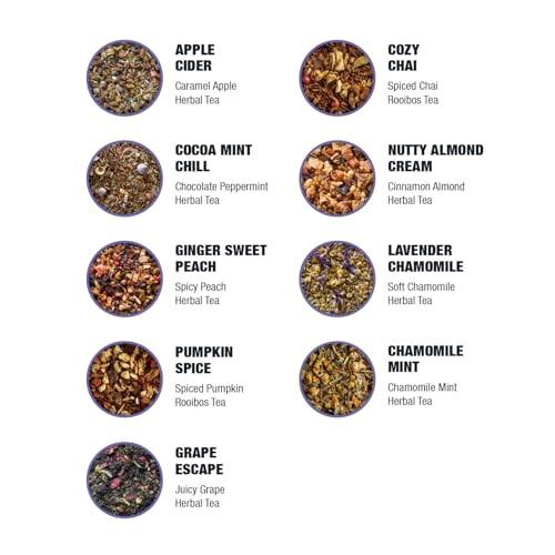 Caffeine Free Tiesta Tasting Sampler Dry Flight Set (19.25 Ounce)
