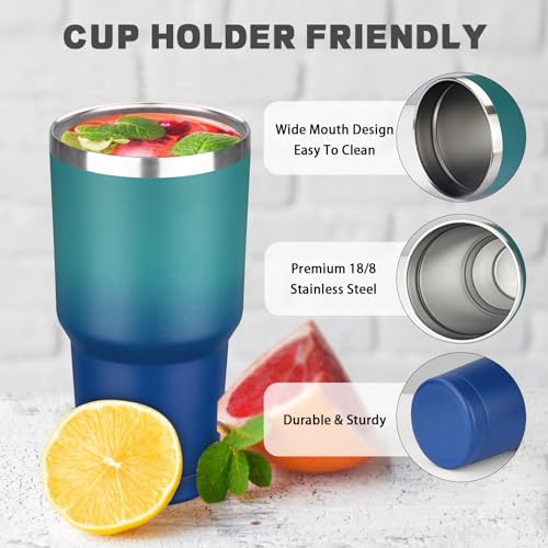 30 oz Tumbler with Lids and Straws