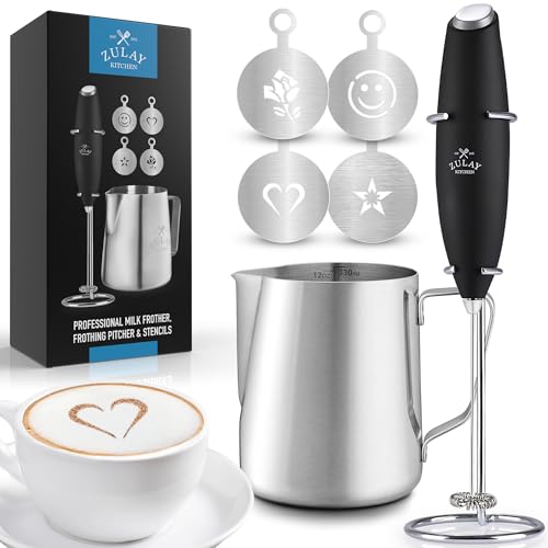 Zulay Premium Gift Milk Frother Set
