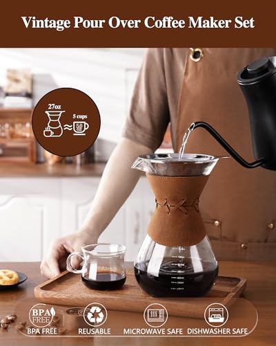 Pour Over Coffee Maker with Double
