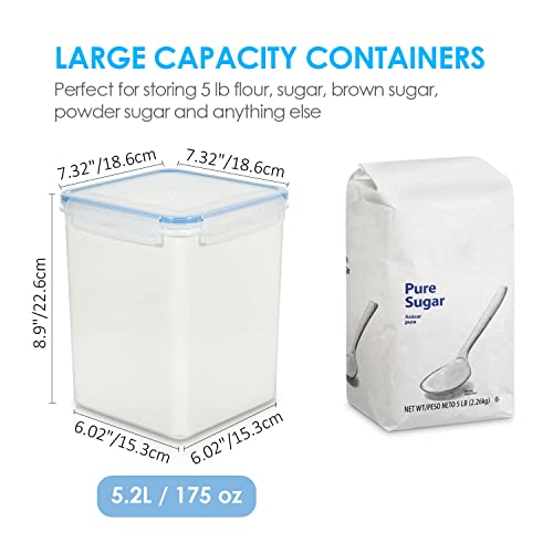 5.2L Flour Sugar Storage Containers (4 Count)