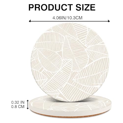 Ceramic Absorbent Table Coasters Set of 2 (2 Count)