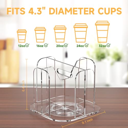 4 Compartment Countertop Cup Dispenser