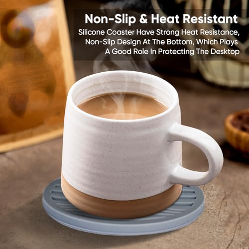 6Pcs Rubber Coasters for Drink with Holder