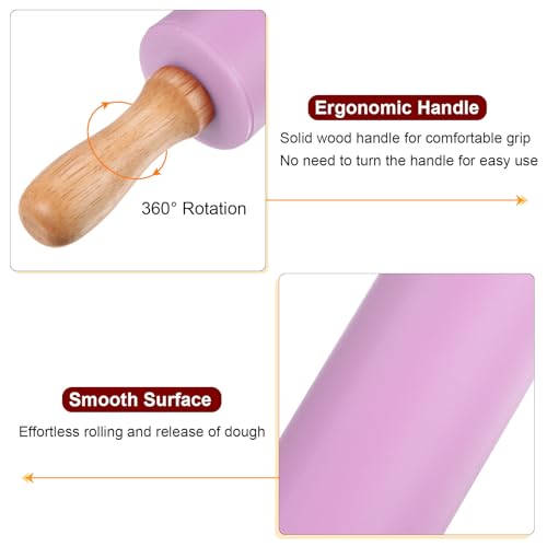Silicone Rolling Pins for Baking 9.25 Inch Non