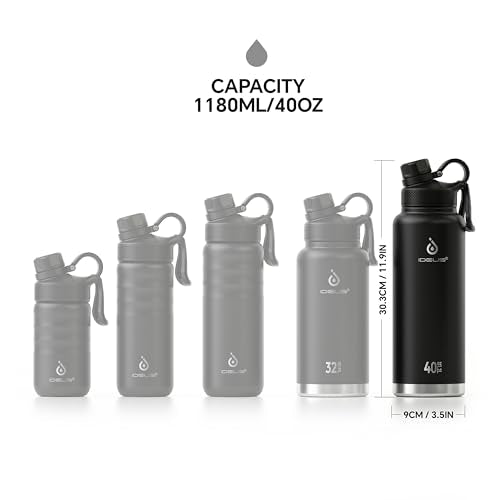 40oz Stainless Steel Insulated Bottle with 2 Leak