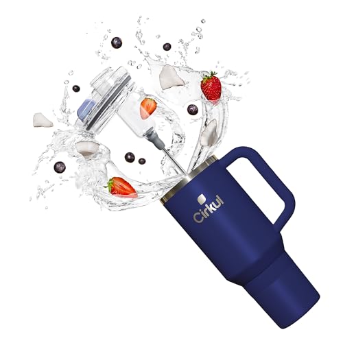 40oz. Midnight Blue Stainless Steel Tumbler with Handle
