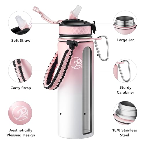 24oz Insulated Stainless Steel Travel Water Bottle