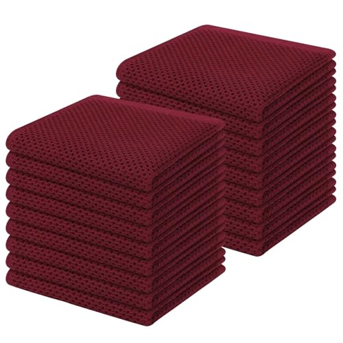 100% Cotton Waffle Weave Kitchen Dish Cloths 18 (18 Count)