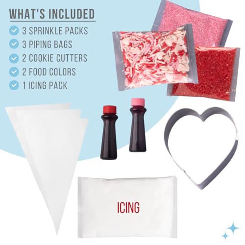 Frosting Kit plus Sprinkles Frosting Tubes nozzles 11.71 ounces Perfect for baking and cookie decoarting