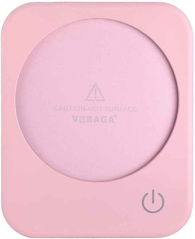 VOBAGA Mug Warmer & Coffee Mug Warmer with 4 Hours Auto Shut-Off, Coffee Warmer Plate for Office Home Desk Use with 3 Temperature Settings, Cup Warmer for Cocoa, Tea, Milk, Water, Coffee Gifts(No Cup)