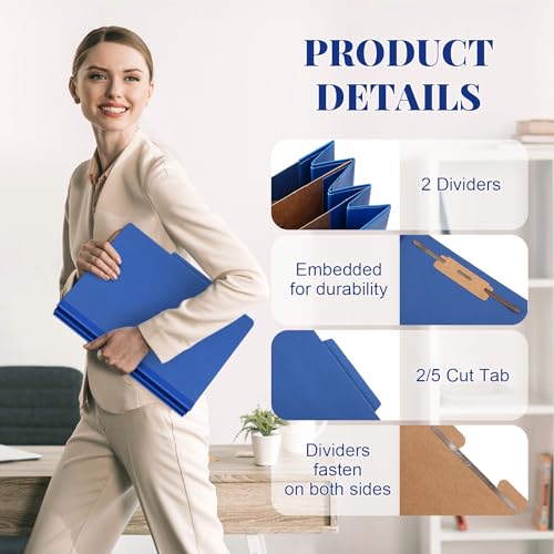 12 Pcs Classification Folders Letter Size Bulk
