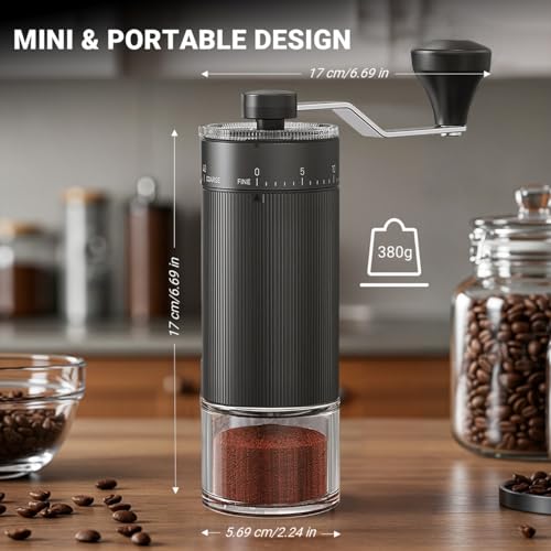 Mini Manual Coffee Grinder With 40 Adjustable Settings