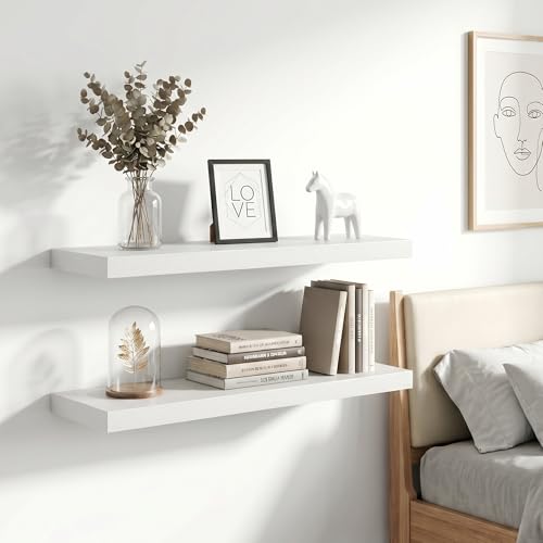 16 Inch Floating Shelves Wall Mounted for Display (2 Count)
