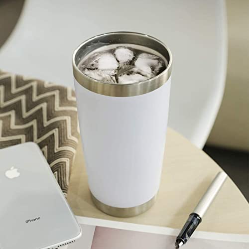 20oz Stainless Steel Tumbler Bulk with Lid (8 Count)