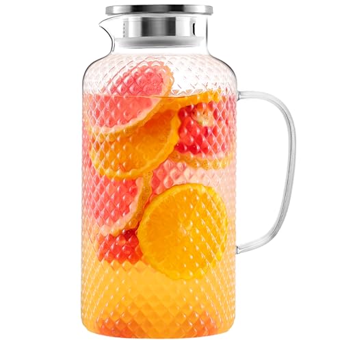 Glass Pitcher with Lid and Spout