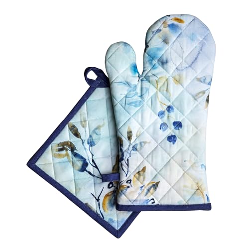 100% Cotton Oven Mitt & Pot Holder Set