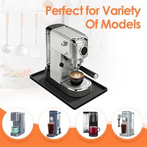Silicone Coffee Maker Mat with Lip for Countertops