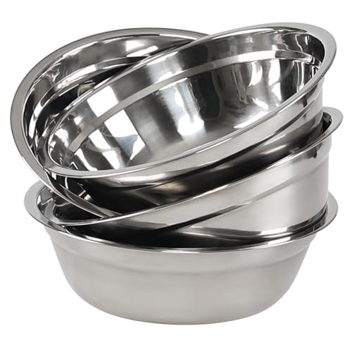 Set of 4 Stainless Steel Mixing Bowl Set (4 Count)