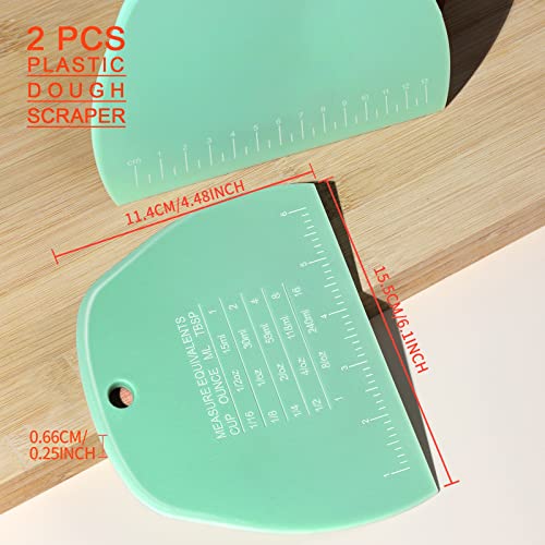 2 Pieces Plastic Bench Scraper