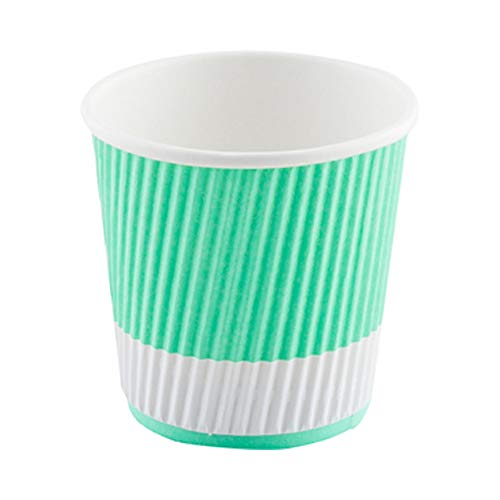 Ripple Wall Coffee Cups 25 Count8 Ounce Insulated Light Green Paper Cups
