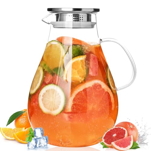 2500ml Glass Pitcher with Lid