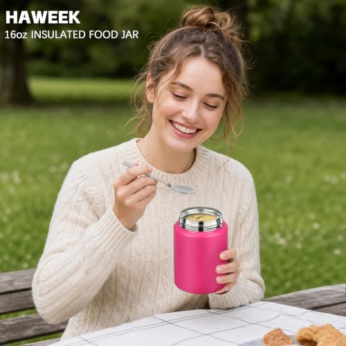 16oz Insulated Food Jar with Spoon