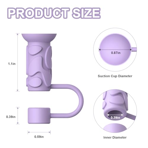 6 Pcs Silicone Straw Covers Cap (6 Count)