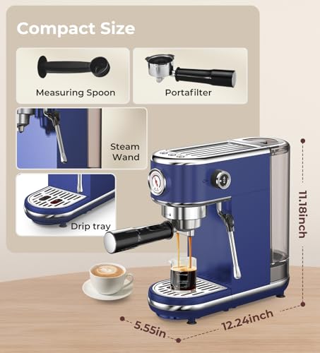 20 Bar Espresso Machine with Milk Frother