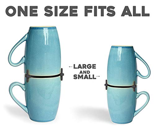 Mug Stackers for Kitchen Cabinets (6 Count)