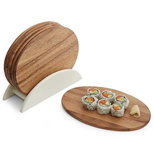Woodard & Charles 6 Acacia Wood Serving Boards w