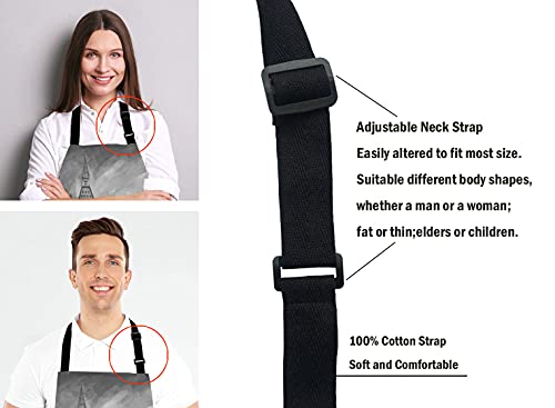 Street view of london Bib Apron with Adjustable Neck for Men Women